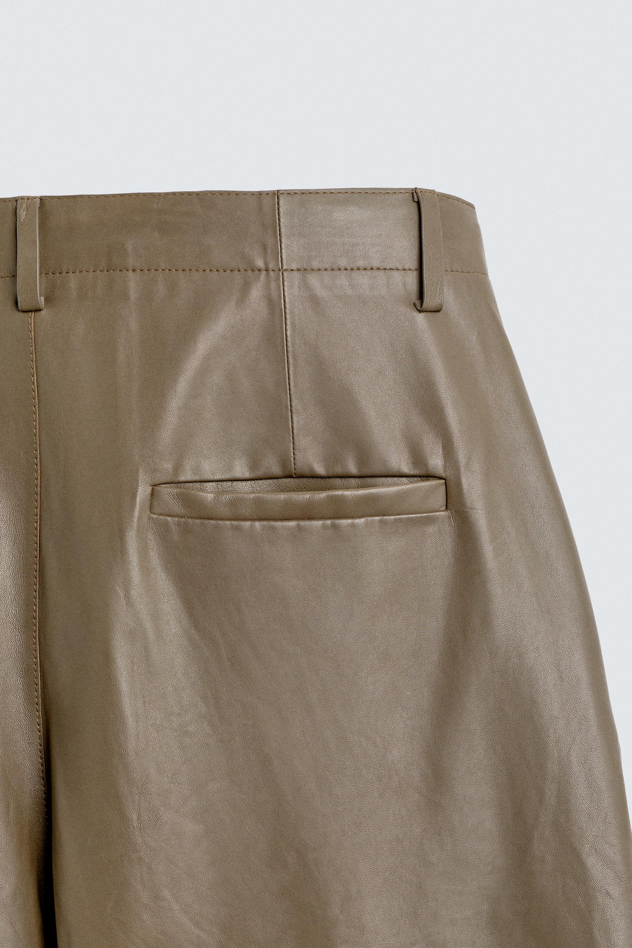 LEATHER BALLOON FIT PANTS